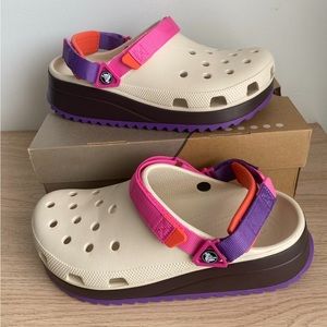 CROCS Classic Hiker Clog Stucco Purple Unisex Sandal Pink Belt - SZ 11